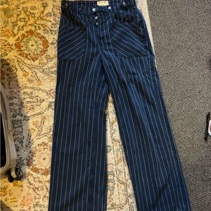 Free People stripped jeans